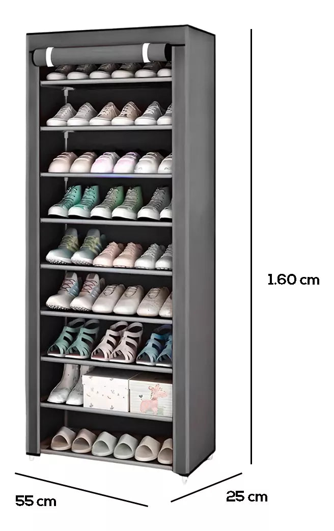 ZAPATERO ARMABLE 9 NIVELES GRIS