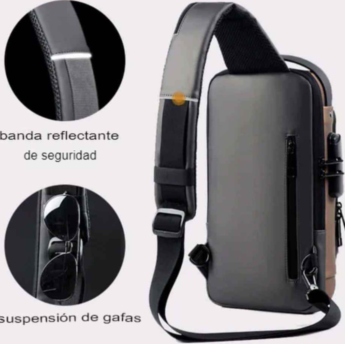 MOCHILA ANTIRROBO CON PUERTO USB